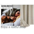 OLIVIA ROCCO Diamante Natural Blackout Eyelet Curtains With Tie Backs Thermal Ring Top - Joe’s Haven