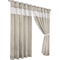 OLIVIA ROCCO Diamante Natural Blackout Eyelet Curtains With Tie Backs Thermal Ring Top - Joe’s Haven