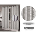 OLIVIA ROCCO Geometric Sparkle Blackout Curtains Natural Thermal Insulated Eyelet Ring Top - Joe’s Haven