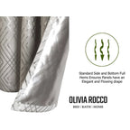 OLIVIA ROCCO Geometric Sparkle Blackout Curtains Natural Thermal Insulated Eyelet Ring Top - Joe’s Haven