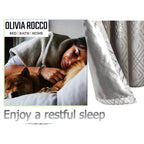 OLIVIA ROCCO Geometric Sparkle Blackout Curtains Natural Thermal Insulated Eyelet Ring Top - Joe’s Haven