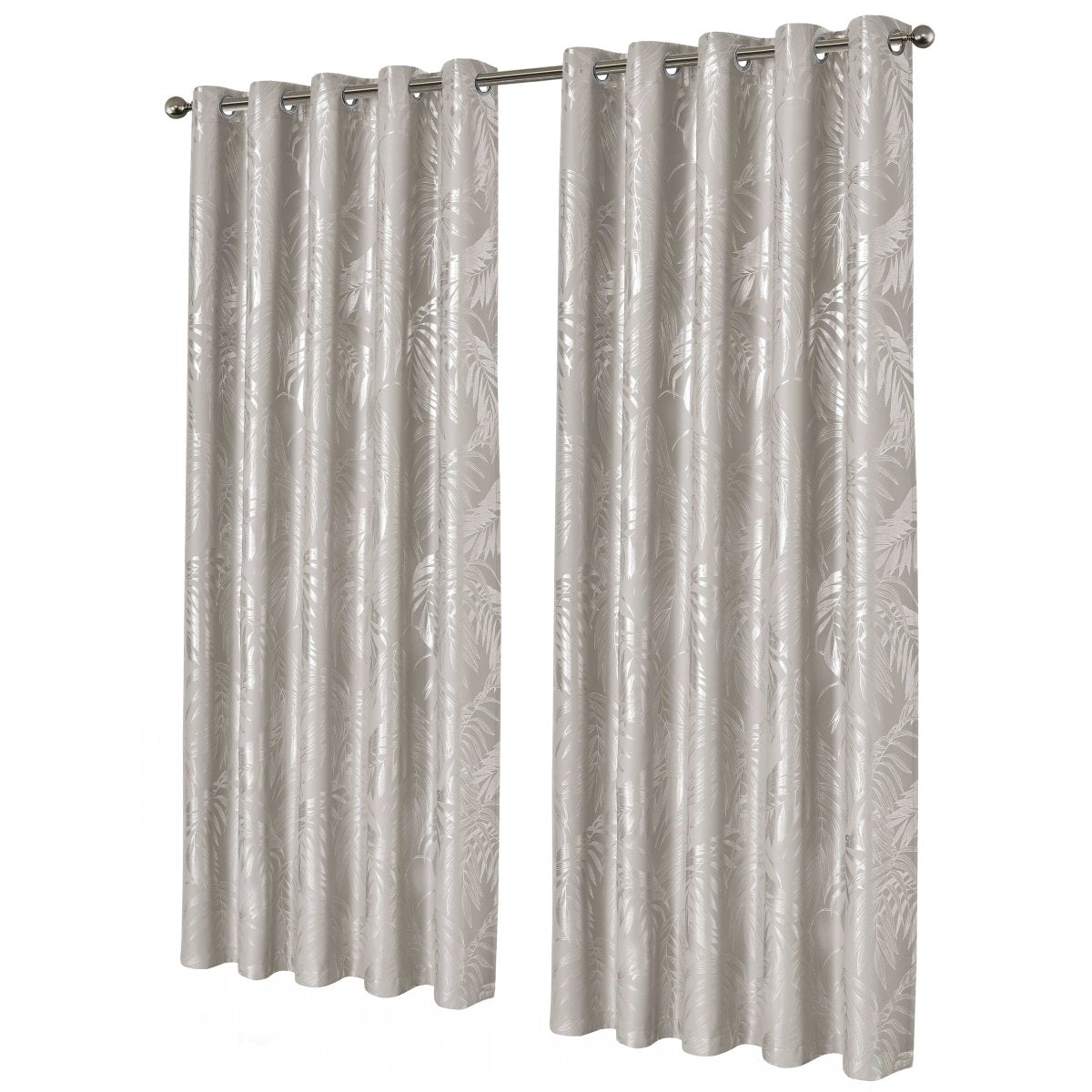 OLIVIA ROCCO Leaf Natural Sparkle Blackout Curtains Super Soft Thermal Insulated Eyelet - Joe’s Haven