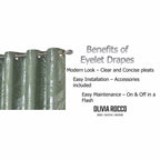 OLIVIA ROCCO Leaf Sage Green Sparkle Blackout Curtains With Thermal Insulation Eyelet - Joe’s Haven