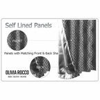 OLIVIA ROCCO Geometric Sparkle Blackout Curtains Silver Eyelet Ring Top Soft Thermal - Joe’s Haven