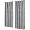 OLIVIA ROCCO Leaf Silver Sparkle Blackout Curtains Super Soft Thermal Insulated Eyelet - Joe’s Haven