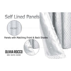 OLIVIA ROCCO Geometric White Sparkle Blackout Curtains Soft Thermal Insulated Drapes - Joe’s Haven