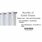 OLIVIA ROCCO Geometric White Sparkle Blackout Curtains Soft Thermal Insulated Drapes - Joe’s Haven