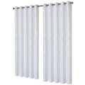 OLIVIA ROCCO Geometric White Sparkle Blackout Curtains Soft Thermal Insulated Drapes - Joe’s Haven