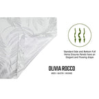 OLIVIA ROCCO Leaf White Sparkle Blackout Curtains Super Soft Fabric Thermal Insulated - Joe’s Haven