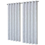 OLIVIA ROCCO Leaf White Sparkle Blackout Curtains Super Soft Fabric Thermal Insulated - Joe’s Haven
