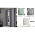 OLIVIA ROCCO Paris Eyelet Jacquard Curtains Grey Geometric Pattern Thermal Insulated - Joe’s Haven
