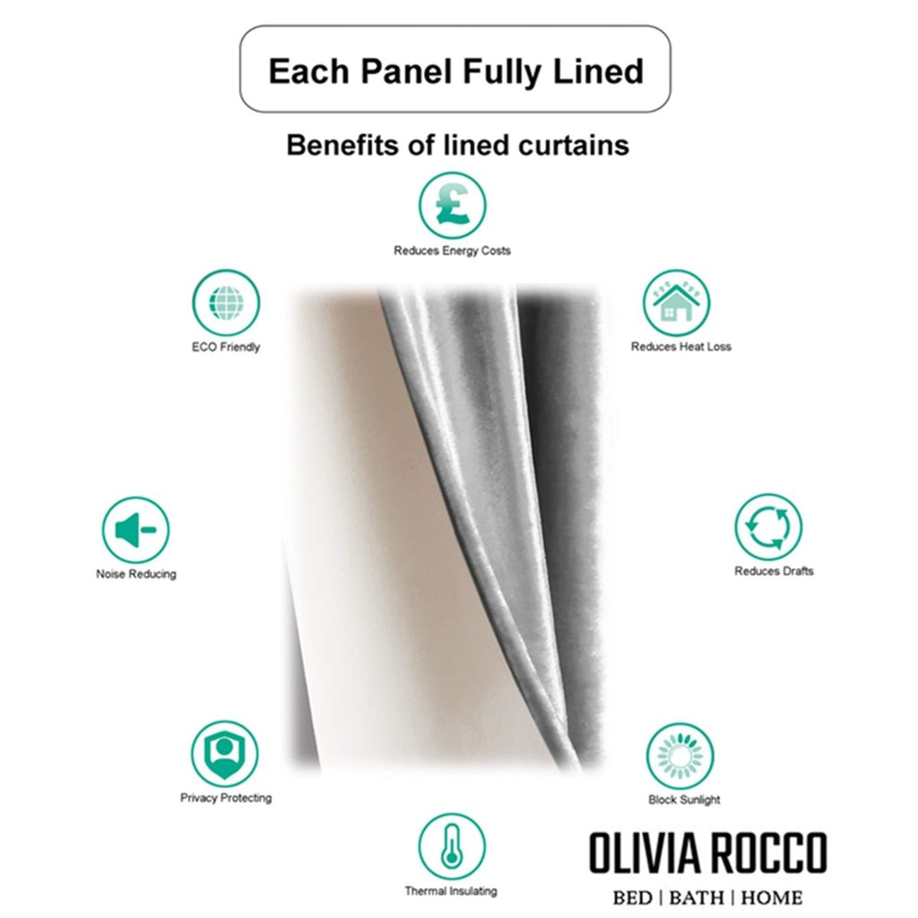 OLIVIA ROCCO Paris Eyelet Jacquard Curtains Grey Geometric Pattern Thermal Insulated - Joe’s Haven