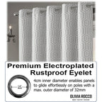 OLIVIA ROCCO Paris Eyelet Jacquard Curtains Natural Geometric Pattern Thermal Insulated - Joe’s Haven