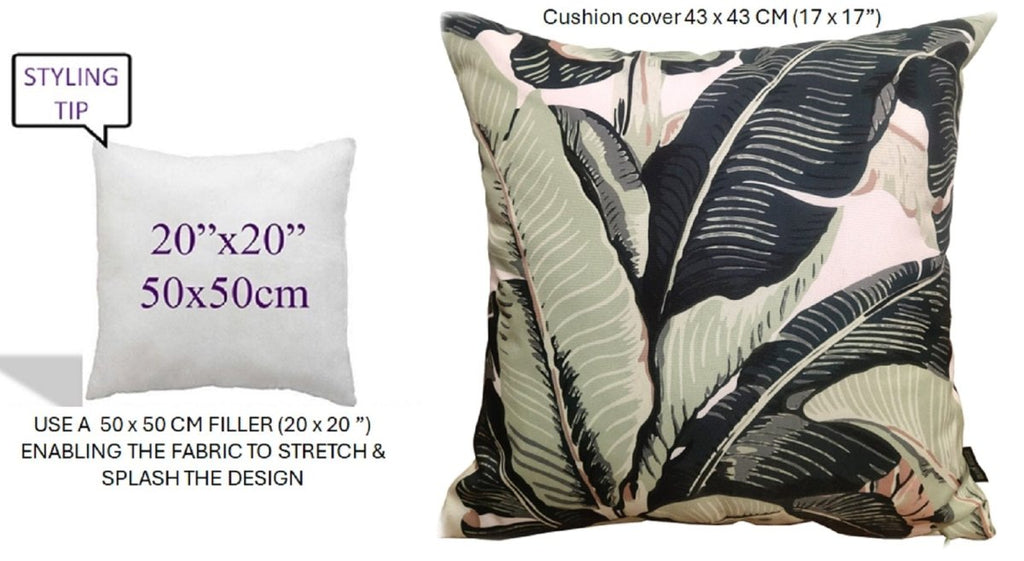 OLIVIA ROCCO Banza Waterproof Cushion Covers 43 x 43 cm Reversible Breathable Decorative - Joe’s Haven