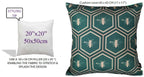 OLIVIA ROCCO Emerald Bees Waterproof Cushion Covers 43 x 43 cm Reversible Breathable - Joe’s Haven
