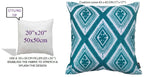 OLIVIA ROCCO Meze Teal Waterproof Cushion Covers 43 x 43 cm Reversible Breathable Indoor - Joe’s Haven