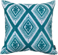 OLIVIA ROCCO Meze Teal Waterproof Cushion Covers 43 x 43 cm Reversible Breathable Indoor - Joe’s Haven