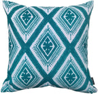 OLIVIA ROCCO Meze Teal Waterproof Cushion Covers 43 x 43 cm Reversible Breathable Indoor - Joe’s Haven
