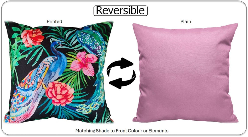 OLIVIA ROCCO Peacock Waterproof Cushion Covers 43 X 43 CM Reversible Breathable Bedroom Refresh Sofa Accent - Joe’s Haven