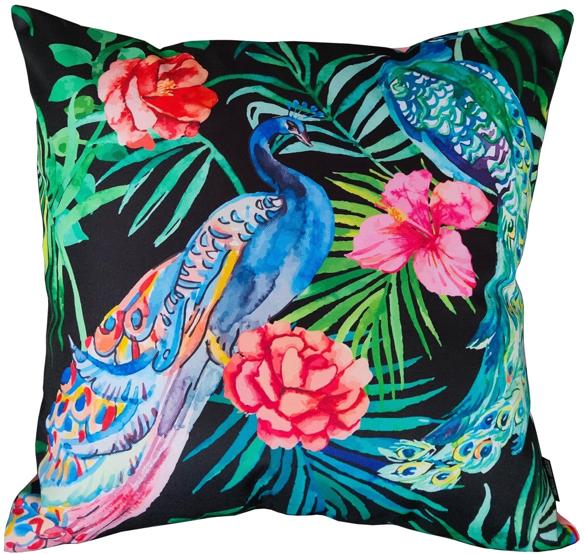 OLIVIA ROCCO Peacock Waterproof Cushion Covers 43 X 43 CM Reversible Breathable Bedroom Refresh Sofa Accent - Joe’s Haven