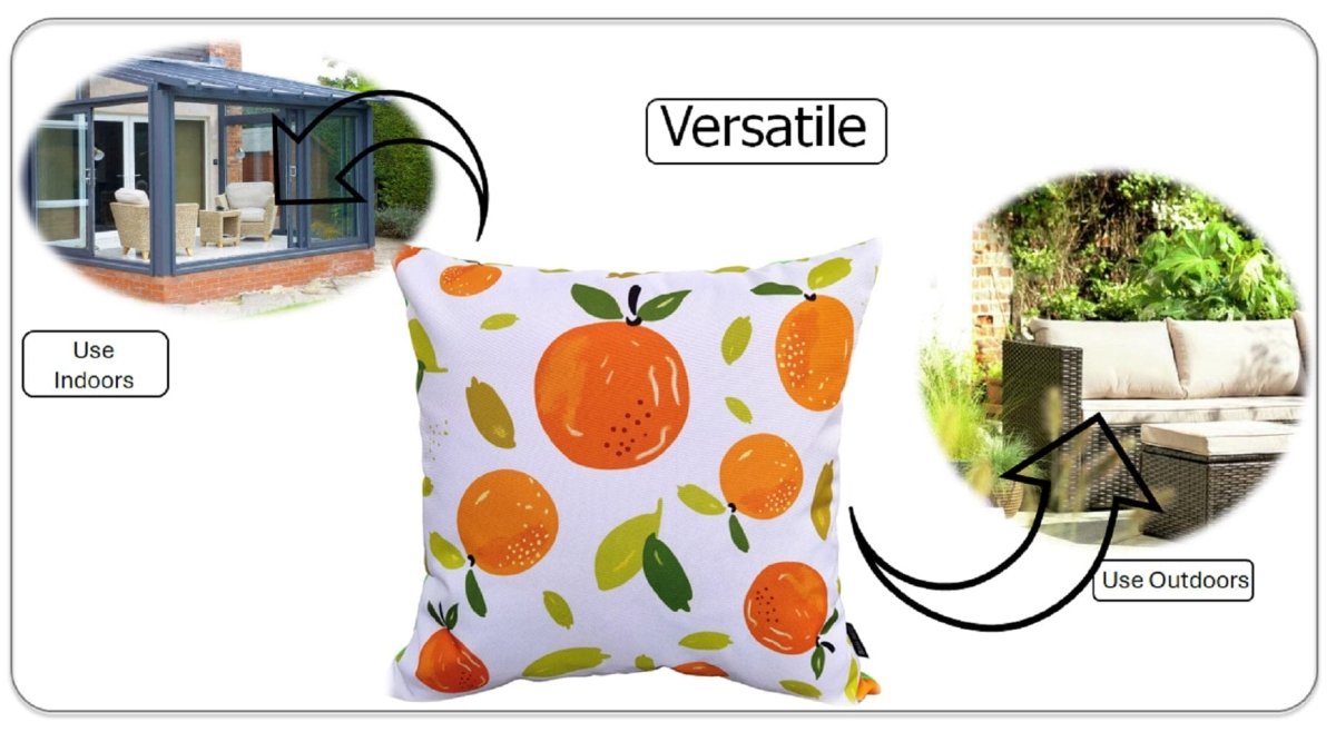 OLIVIA ROCCO Summer Fruits Waterproof Cushion Covers 43 x 43 cm Reversible Indoor Outdoor - Joe’s Haven