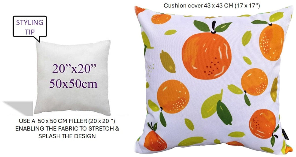 OLIVIA ROCCO Summer Fruits Waterproof Cushion Covers 43 x 43 cm Reversible Indoor Outdoor - Joe’s Haven