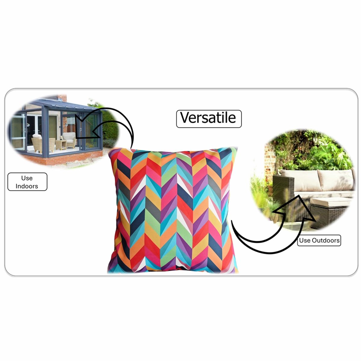 OLIVIA ROCCO Cushion Covers 43x43 Cm Outdoor Waterproof Breathable For Garden Patio Sofa - Joe’s Haven