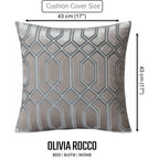 OLIVIA ROCCO Luxe Geo Velvet Cushion Covers 2 Pack Champagne Geometric Decorative - Joe’s Haven