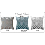 OLIVIA ROCCO Luxe Geo Velvet Cushion Covers 2 Pack Champagne Geometric Decorative - Joe’s Haven
