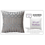 OLIVIA ROCCO Luxe Geo Velvet Cushion Covers 2 Pack Champagne Geometric Decorative - Joe’s Haven
