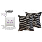 OLIVIA ROCCO Geo Sparkle Cushion Covers 2 Pack Geometric Decorative Pillow Cases Black Hotel - Style Sofa or Bed Accent - Joe’s Haven