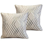 OLIVIA ROCCO Geo Sparkle Cushion Covers 2 Pack Natural For Sofa Bed Chair Lounge - Joe’s Haven