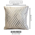 OLIVIA ROCCO Geo Sparkle Cushion Covers 2 Pack Natural For Sofa Bed Chair Lounge - Joe’s Haven