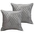 OLIVIA ROCCO Geo Sparkle Geometric Silver Cushion Covers 2 Pack For Sofa Bedroom Refresh Sofa Accent - Joe’s Haven