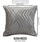 OLIVIA ROCCO Geo Sparkle Geometric Silver Cushion Covers 2 Pack For Sofa Bedroom Refresh Sofa Accent - Joe’s Haven