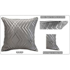 OLIVIA ROCCO Geo Sparkle Geometric Silver Cushion Covers 2 Pack For Sofa Bedroom Refresh Sofa Accent - Joe’s Haven