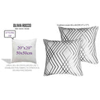 OLIVIA ROCCO Geo Sparkle Cushion Covers 2 Pack Geo White Decorative Pillow Cases For Sofa - Joe’s Haven