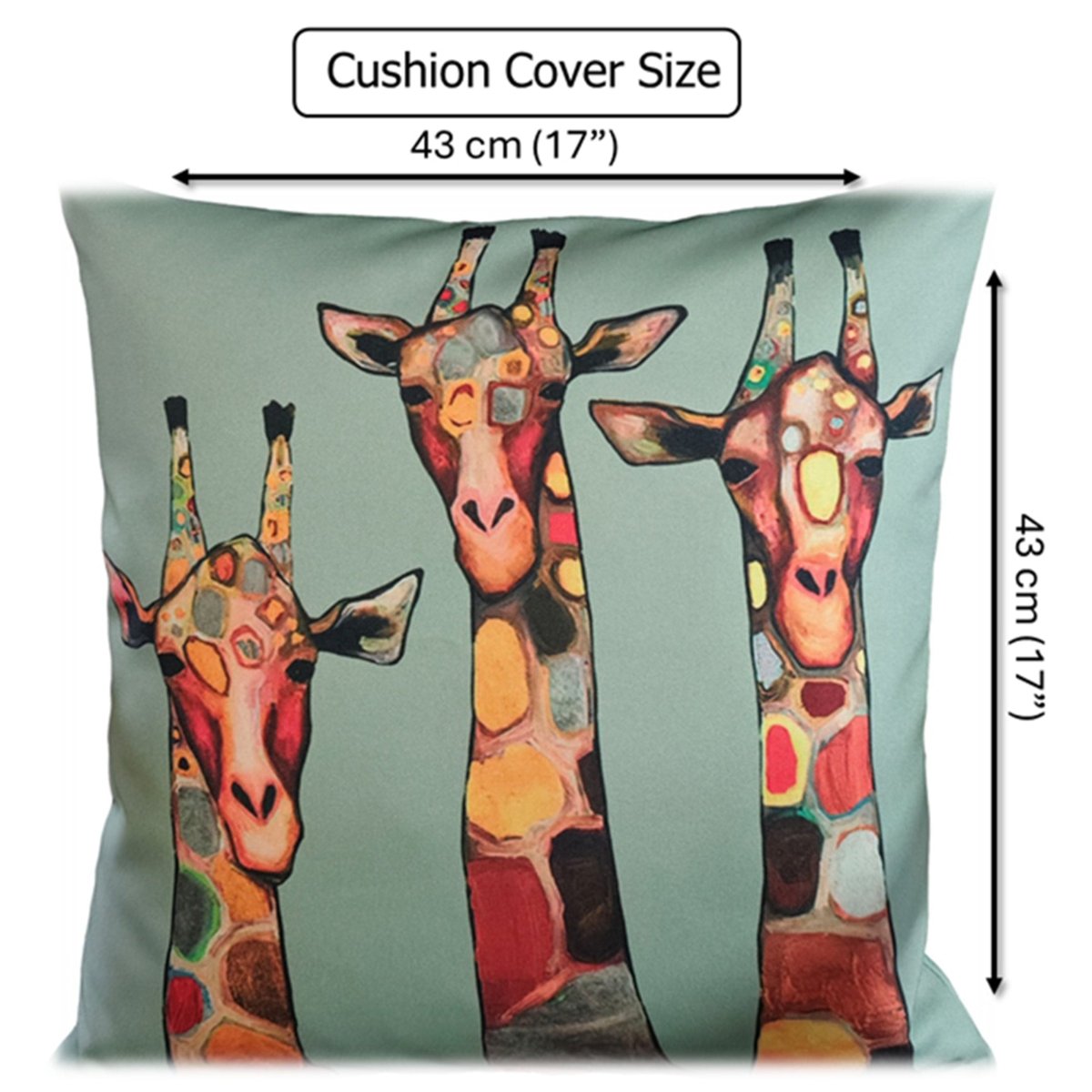 OLIVIA ROCCO Giraffe Waterproof Cushion Covers 43x43 Cm Reversible Breathable Indoor - Joe’s Haven