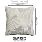 OLIVIA ROCCO Leaf Sparkle Cushion Covers 2 Pack Leaf Natural Modern Decorative Throw - Joe’s Haven