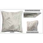 OLIVIA ROCCO Leaf Sparkle Cushion Covers 2 Pack Leaf Natural Modern Decorative Throw - Joe’s Haven