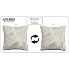OLIVIA ROCCO Leaf Sparkle Cushion Covers 2 Pack Leaf Natural Modern Decorative Throw - Joe’s Haven