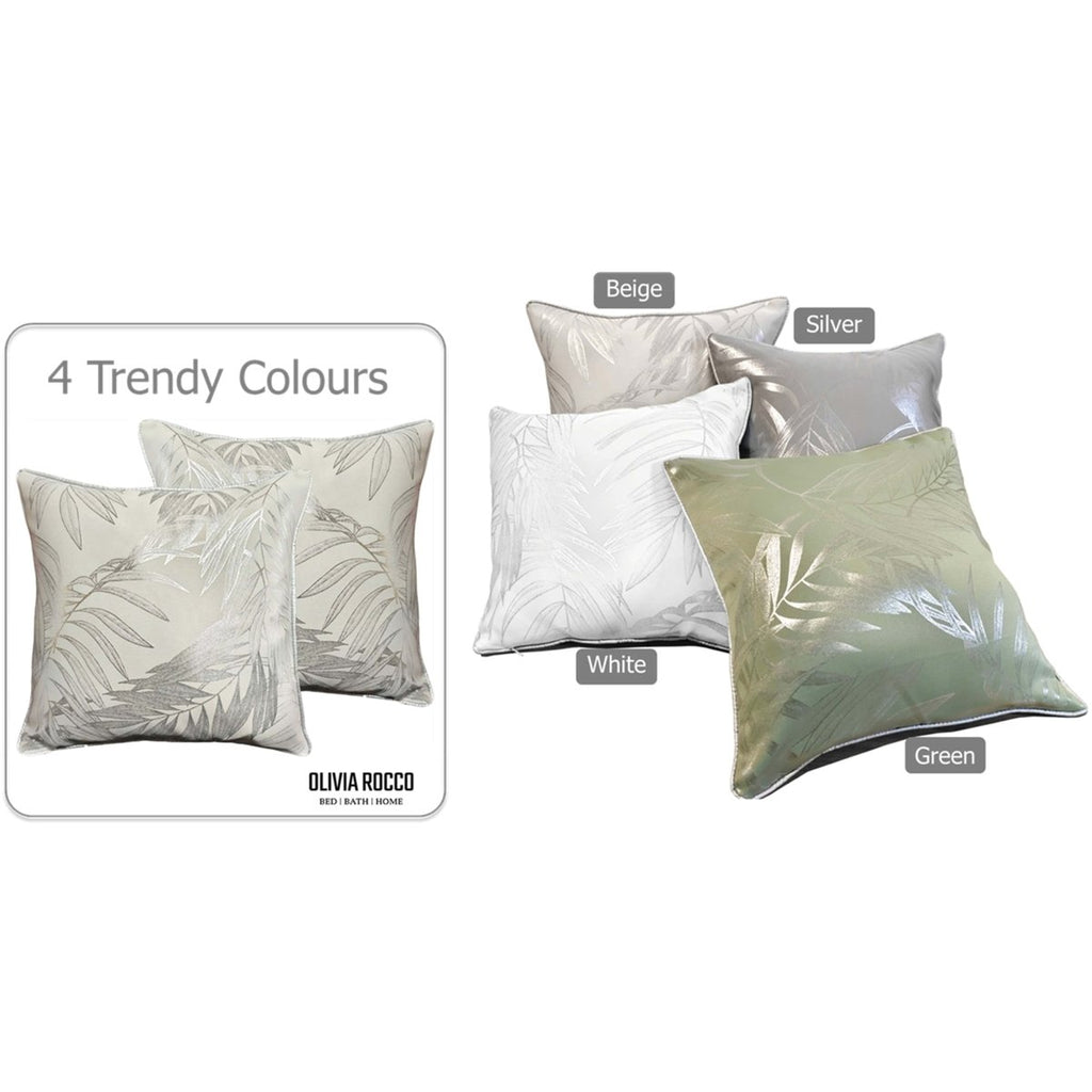 OLIVIA ROCCO Leaf Sparkle Cushion Covers 2 Pack Leaf Natural Modern Decorative Throw - Joe’s Haven