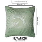 OLIVIA ROCCO Leaf Sparkle 2 Pack Cushion Covers Leaf Sage Green Modern Decorative Throw - Joe’s Haven