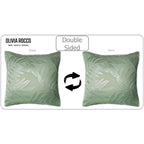 OLIVIA ROCCO Leaf Sparkle 2 Pack Cushion Covers Leaf Sage Green Modern Decorative Throw - Joe’s Haven