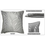 OLIVIA ROCCO Leaf Sparkle 2 Pack Cushion Covers Leaf Silver Modern Decorative Throw - Joe’s Haven