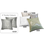 OLIVIA ROCCO Leaf Sparkle 2 Pack Cushion Covers Leaf Silver Modern Decorative Throw - Joe’s Haven