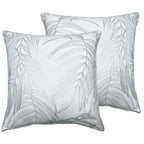 OLIVIA ROCCO Leaf Sparkle Set Of 2 Cushion Covers Leaf White Modern Decorative Throw - Joe’s Haven