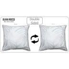 OLIVIA ROCCO Leaf Sparkle Set Of 2 Cushion Covers Leaf White Modern Decorative Throw - Joe’s Haven