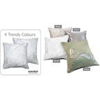 OLIVIA ROCCO Leaf Sparkle Set Of 2 Cushion Covers Leaf White Modern Decorative Throw - Joe’s Haven