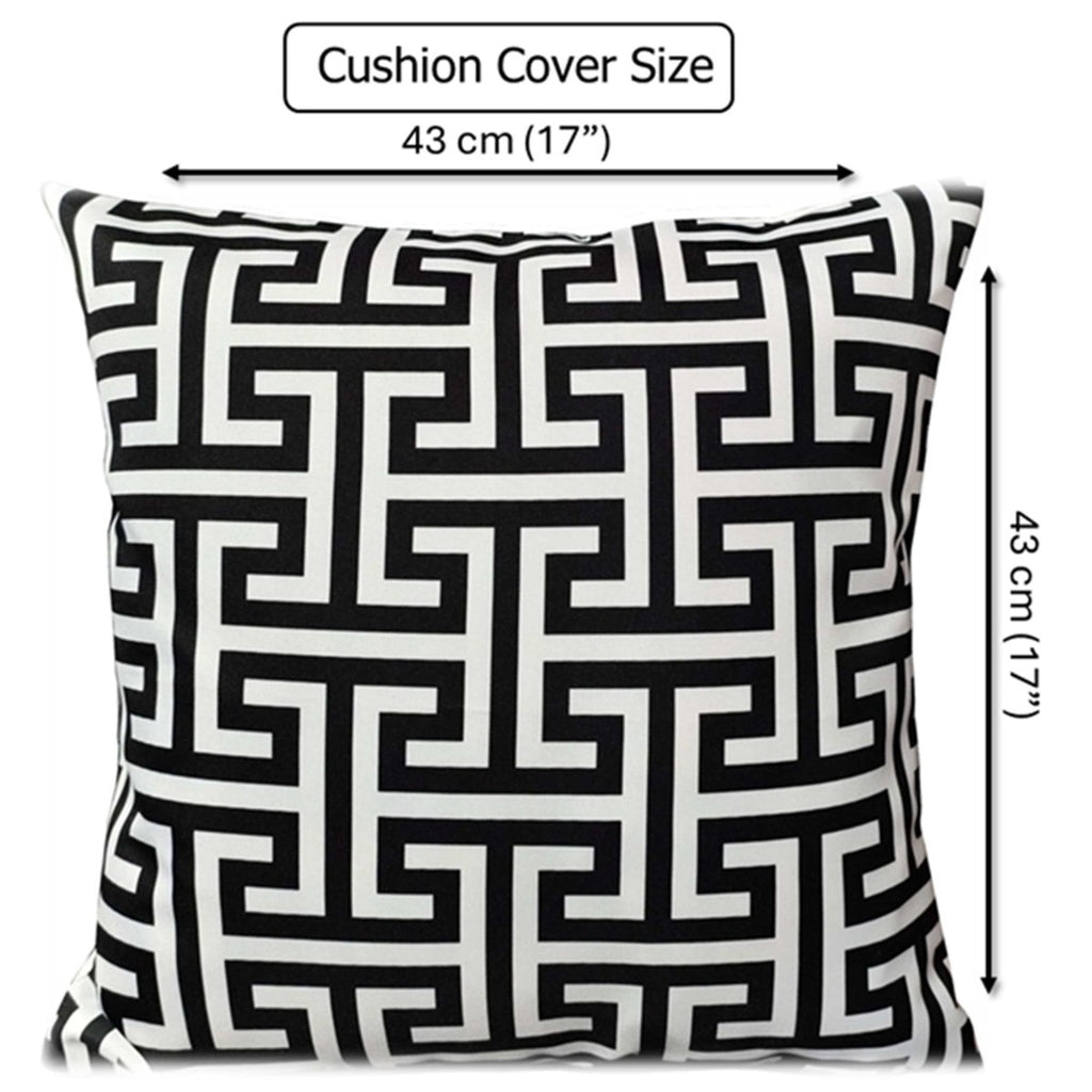 OLIVIA ROCCO Milano Black Waterproof Cushion Covers 43x43 cm Reversible Breathable - Joe’s Haven